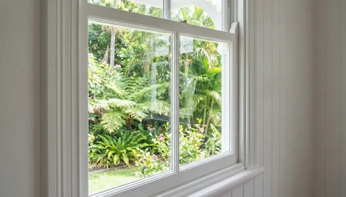 timber sash window with clear replacement glass brisbane